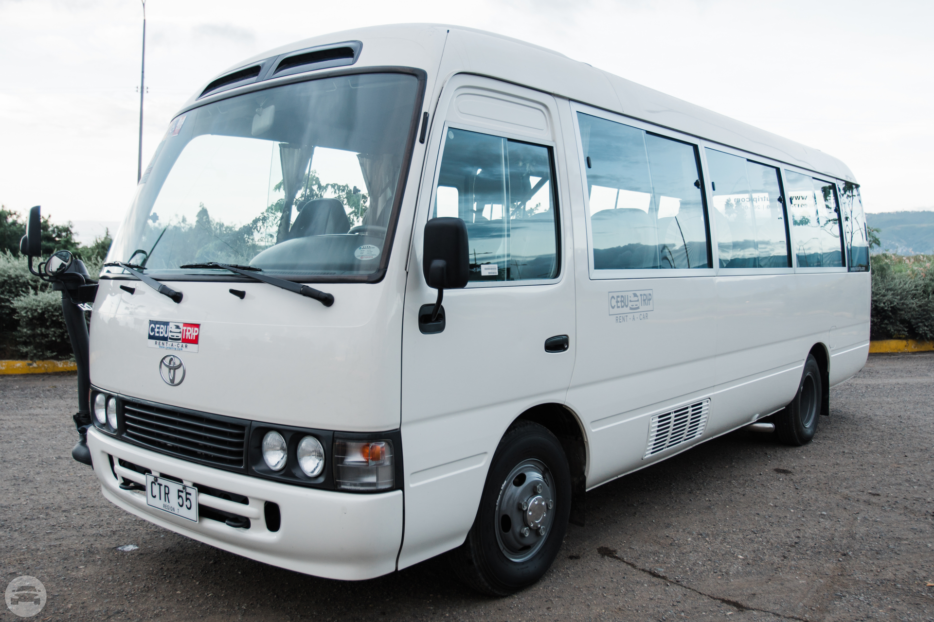 Toyota Coaster
Coach Bus /
Cebu City, Cebu

 / Hourly (City Tour) ₱3,500.00
 / Airport Transfer ₱2,300.00
 / Daily ₱8,500.00

