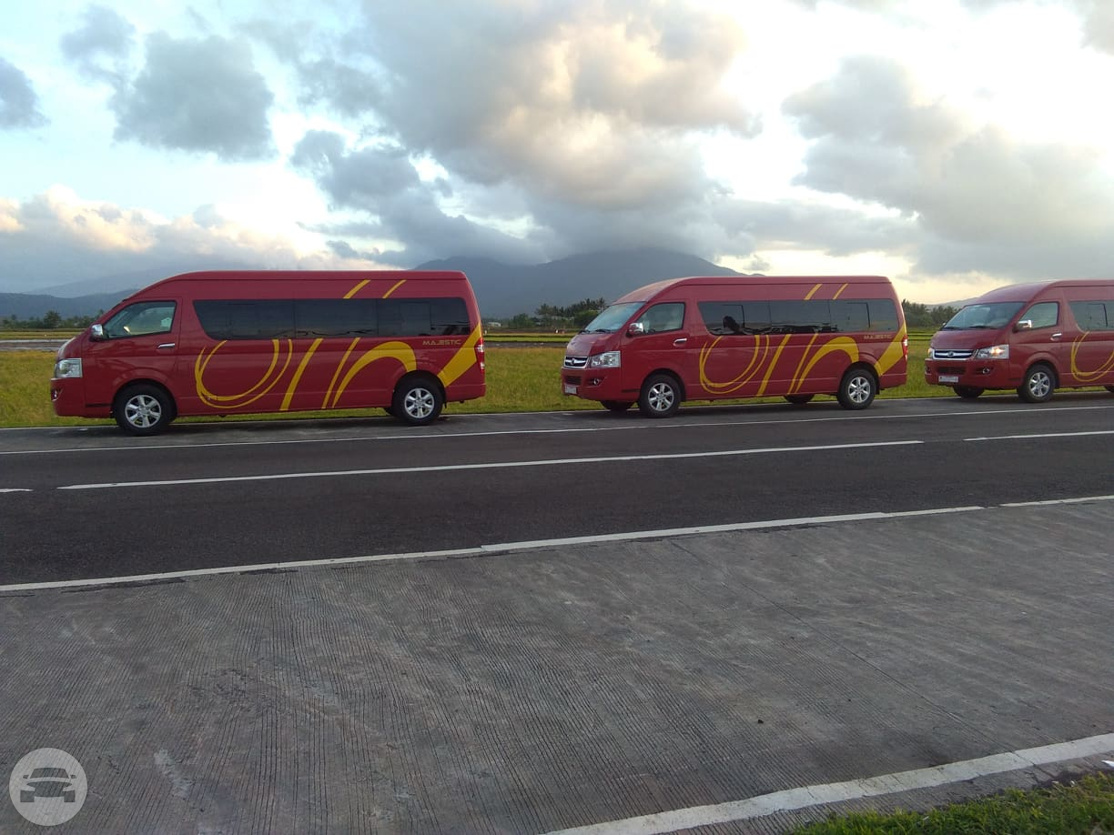 Joylong Majestic Big Van
Van /
Cebu City, Cebu

 / Hourly (City Tour) ₱2,500.00
 / Airport Transfer ₱1,800.00
 / Daily ₱5,500.00
