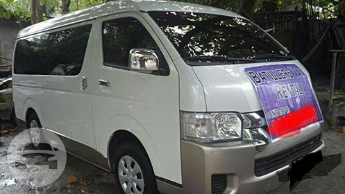 Toyota Hiace Van (Silver & White)
Van /
Oslob, Cebu

 / Airport Transfer ₱1,000.00
 / Daily ₱4,000.00
