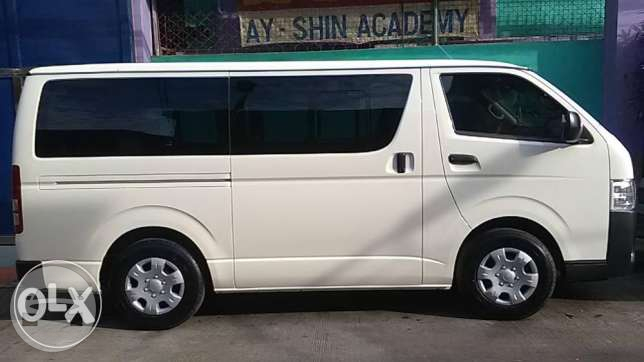 Toyota Hi-Ace Commuter 2017
Van /
Manila, Metro Manila

 / Hourly (City Tour) ₱800.00
 / Airport Transfer ₱2,500.00
 / Daily ₱3,500.00
