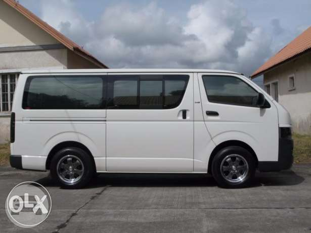 Toyota Hiace Van
Van /
Manila, Metro Manila

 / Airport Transfer ₱2,500.00
 / Daily ₱5,500.00
