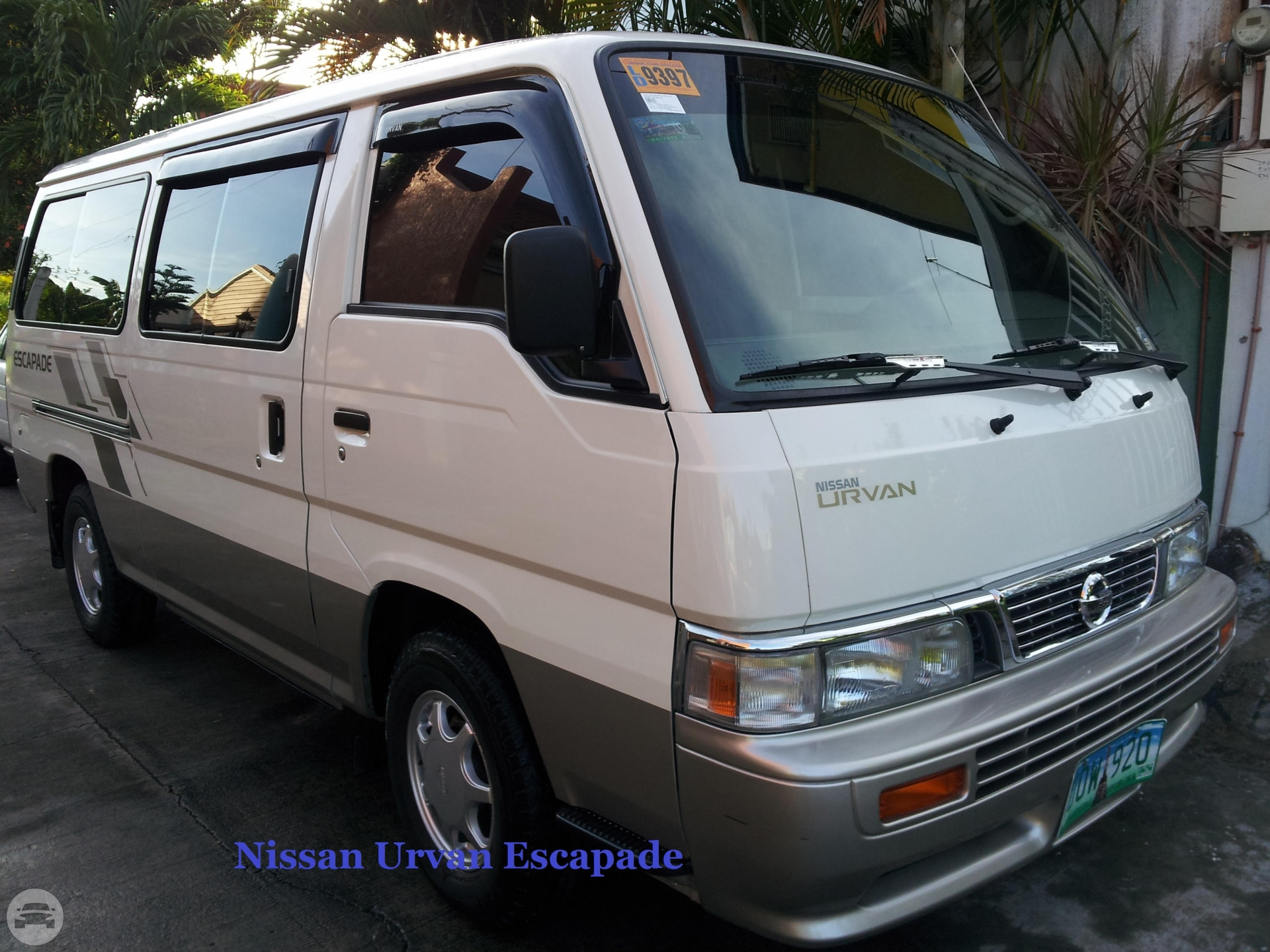 Nissan Urvan Escapade Van
Van /
Muntinlupa, Metro Manila

 / Airport Transfer ₱2,000.00
 / Daily ₱5,000.00

