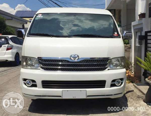 Toyota Hiace Super Grandia
Van /
Las Pinas, Metro Manila

 / Airport Transfer ₱2,500.00
 / Daily ₱4,500.00
