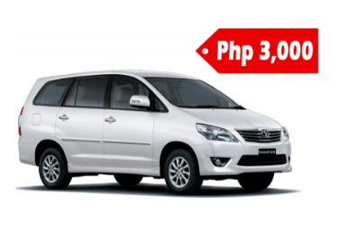 Toyota Innova
Van /
General Santos City, South Cotabato

 / Hourly ₱300.00
 / Daily ₱3,000.00
