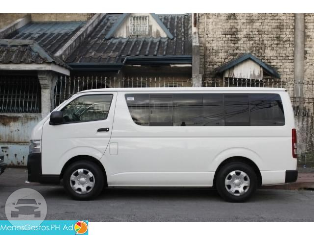 Toyota Hiace Van
Van /
Marikina, Metro Manila

 / Airport Transfer ₱1,800.00
 / Daily ₱4,500.00
