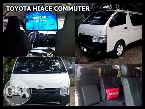 Toyota Hiace Commuter
Van /
Manila, Metro Manila

 / Airport Transfer ₱2,500.00
 / Daily ₱4,500.00
