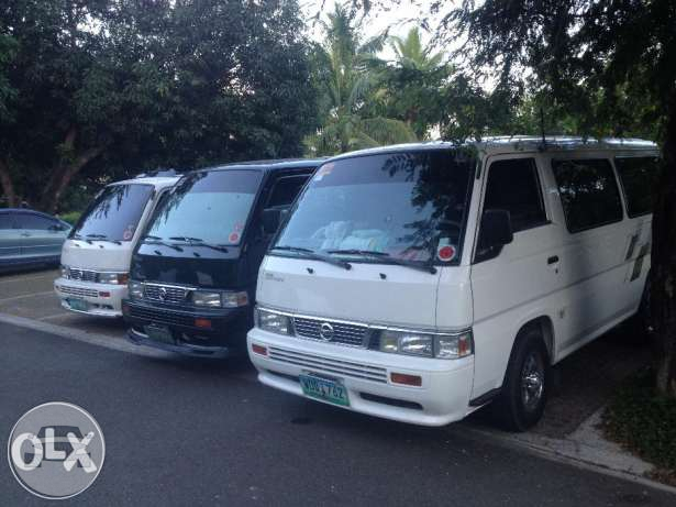 Nissan Urvan Escapade Van
Van /
Imus, Cavite

 / Airport Transfer ₱2,000.00
 / Daily ₱4,000.00
